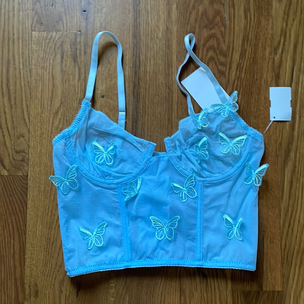 Sheer Butterfly Corset Top